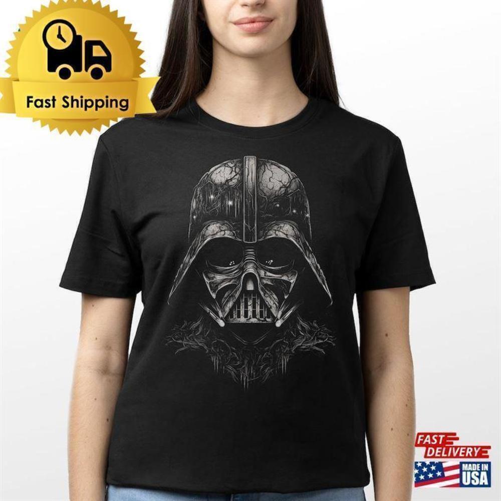 Black Metal Vader Dark Side Parody Space Rock T-Shirt